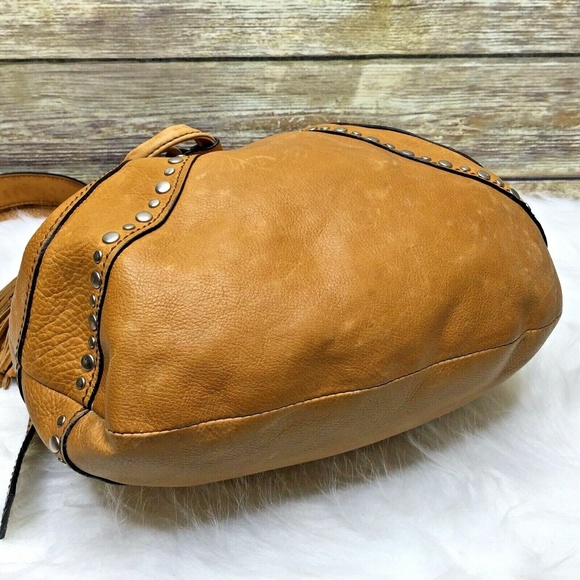 Fossil Fifty Four Molly Tan Brown Studded Bag - Picture 7 of 12